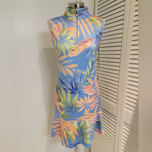 Dresses & Skirts - CARIBBEAN JOE TROPICAL PRINT DRESS NWT